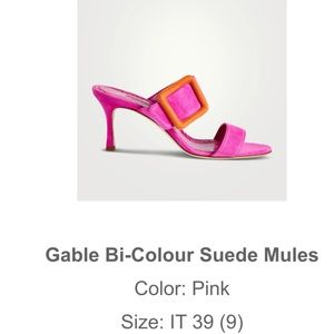 Suede pink and orange heels